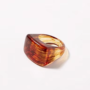 Handmade Resin <b>Rings</b> Circular Shape Multicolor Art Collectible Statement Jewelry by blossom <b>craft</b> india - Product Image 2