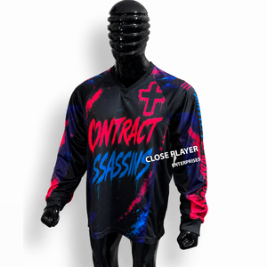 Camiseta de Paintball Profesional con Estampado Personalizado, 100% Algodón, Malla Ligera, Transpirable, Alta Calidad, OEM al por Mayor - Product Image 2