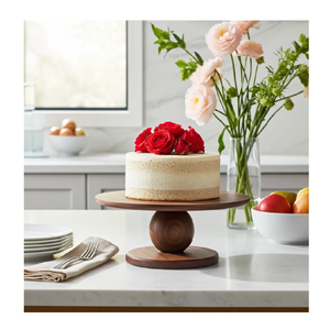 Wood <b>Cake</b> <b>Stand</b> Wholesale Supplier Wooden Round <b>Cake</b> <b>Stand</b> Plate Serving Creative Food Trays Wood <b>Cake</b> <b>Stand</b> - Product Image 1