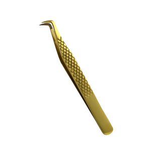 Juego de Pinzas para Extensión de Pestañas, Acero Inoxidable Antiestático, Punta de 90 Grados, Textura Suave, Profesional, Longitud de 10 mm - Product Image 5