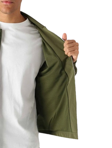 Blouson aviateur homme personnalisé 2026 avec logo, haute qualité, col montant enduit, appliqués, décontracté, automne-hiver, 100 % polyester - Product Image 4