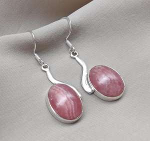 ต่างหูห้อยประดับทัวร์มาลีนสีชมพูธรรมชาติ เงินแท้ 925 รับรองโดย IGI เครื่องประดับเสริมดวงสำหรับงานแต่งงานและงานปาร์ตี้ - Product Image 4