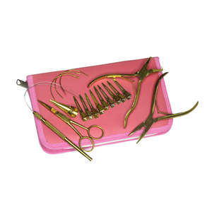 Kit d'outils multifonctions personnalisables en acier inoxydable pour extensions de cheveux avec pinces, logo et couleur personnalisés - Product Image 1