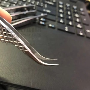 Pinzas para Extensión de Pestañas con Punta de Diamante, Pinzas de Acero Inoxidable para Pestañas de Marca Privada - Product Image 5