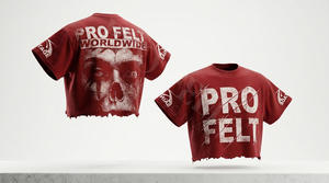 Camiseta de Algodón para Hombre, Diseño de Logotipo Impreso en 3D, Estilo Hip Hop Urbano, Hombros Caídos, Transpirable, OEM - Product Image 5