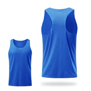 <b>Mens</b> Running <b>Singlets</b> Solid Breathable Holes Vest Quick Dry tank Tops Light Weight Seamless Sports Active Gym <b>Singlet</b> - Product Image 5