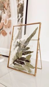 Marco de Fotos Decorativo de Vidrio y Metal para Colgar en la Pared o Apoyar sobre la Mesa, con Vidrio en 2 Lados, Marco Decorativo Personalizado - Product Image 3