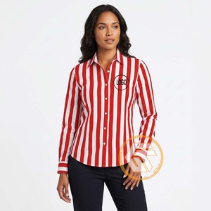 Chemise boutonnée DELTA pour femme, blanche unie, décontractée, écologique, 100 % coton, col rabattu, manches raglan, respirante, coupe classique, toutes tailles - Product Image 3