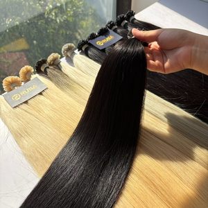 Extensions de cheveux humains en kératine, noirs naturels, lisses, fabriquées à partir de cheveux de donneurs vietnamiens à 100 %, de manière éthique - Product Image 4