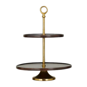 Support à gâteau à deux niveaux avec finition hautement polie et table confortable - Product Image 3