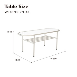 Table basse de salon avec la construction élégante en verre et en acier - Product Image 6