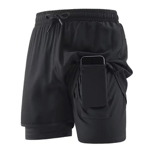 Pantalones Cortos Deportivos Unisex de Secado Rápido con Cordón Ajustable, Bolsillo para Teléfono y Forro Interior, Color Verde Azulado, para Hombre, 2026 - Product Image 4