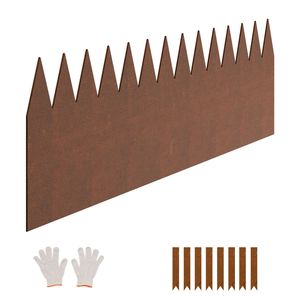 Bordatura per Giardino in Acciaio, 6 Pezzi, 40 X 8, Resistente alle Intemperie, Antiruggine, Bordi Metallici Pieghevoli per Giardino - Product Image 3