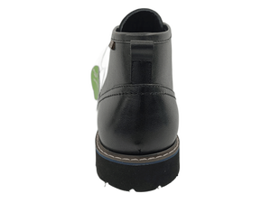 Botas Chelsea de Piel de Oveja Negra para Hombre, con Cordones, Punta Redonda, Suela de TPR Antideslizante, Entresuela de EVA, para Todas las Temporadas - Product Image 4