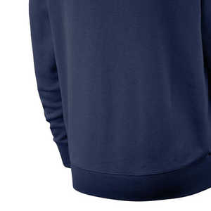 Sweat-shirt à col rond bleu marine pour homme, coupe classique, manches longues, pull décontracté, vêtement d'automne, 100% coton French Terry - Product Image 2