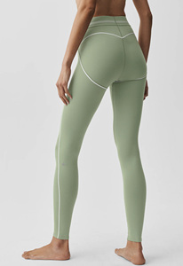 Custom Women's Yoga Set Sports Bra & High Waist <b>Leggings</b> Breathable Seamless Spandex/Nylon - Product Image 4