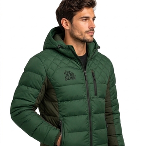 <b>Winter</b> <b>Men</b> Puffer Jacket Thick Quilted Design Warm Insulation Durable Fabric Comfortable Fit Outdoor Casual <b>Wear</b> OEM - Product Image 6