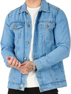 Men's Premium <b>Trucker</b> Denim <b>Jacket</b> – Stylish Blue Jean <b>Jacket</b> for Men, Perfect for Casual Wear, Outdoor Adventures and Travel - Product Image 4