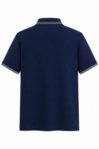 Chemise Homme Manches Courtes en Coton Piqué Couleur Unie Boutonnée Style Décontracté Coupe Classique Tissu Tricoté Respirant 180g Logo Avant - Product Image 2