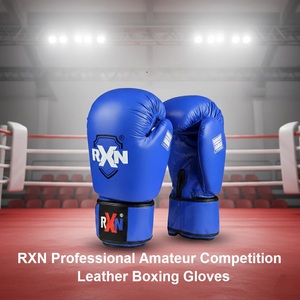 Gants de boxe professionnels en cuir pleine fleur RXN World Champ Competition - (BG-01) - Product Image 4