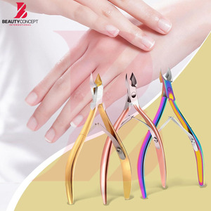 Coupe-cuticules doré le plus vendu avec étui de <span class=keywords><strong>voyage</strong></span>, en acier inoxydable, pour éliminer les peaux mortes, kit de manucure professionnel - Product Image 6