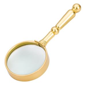 Loupe optique en métal doré, loupe de lecture de 75 mm pour personnes âgées, microscope, loupe pour lire des livres - Product Image 5