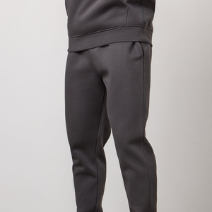 Custom Cotton hoodie Sweatshirt Sweatsuit Plain Shorts <b>Set</b> <b>Embroidery</b> Logo Men's Crew Neck Sweatshirt and Shorts <b>Set</b> - Product Image 2