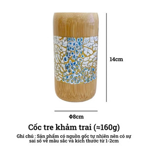 ชุดแก้วน้ำไม้ไผ่แบบดั้งเดิมของเอเชีย ทำด้วยมือจากไม้ไผ่ธรรมชาติ - Macy - Product Image 3