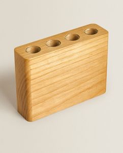 Portable Wooden Pen Holder <b>Desktop</b> Organizer for Daily Office Use Creative Wooden Desk Organizer with Pen Holder and Storage - Product Image 5