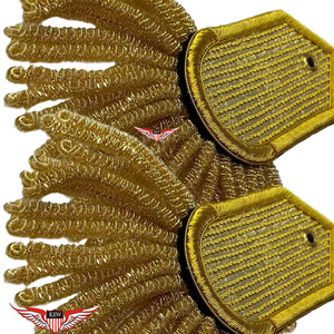 KEW - Epaulettes Dorados Personalizados de Alta Calidad, Estilo Francés Vintage Napoleónico, Lujosos, Ecológicos, Bordados, para Desfiles y Ceremonias - Product Image 2