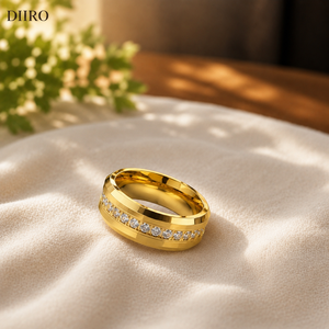Anillo de Compromiso de Oro Amarillo de 14K con Diamante Brillante de Corte Redondo, Anillo de Boda Unisex, Joyería Clásica de Moissanita - Product Image 5
