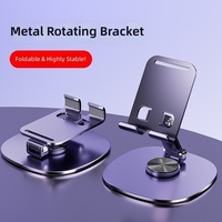 Support de téléphone rotatif en alliage d'aluminium, support pliable pour smartphone, hauteur réglable, support de bureau, compatible avec les appareils de 4,7 à 6,7 pouces, OEM Chine