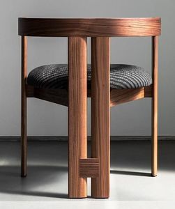 Exquisite wooden dining chair featuring a unique curved <b>backrest</b> design - Product Image 2