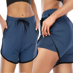 Shorts de yoga sans couture pour femmes, taille haute, contrôle du ventre, pour la course, l'entraînement et la gym, vente en gros, séchage rapide, short de fitness athlétique pour femme - Product Image 4