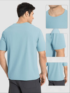 Camiseta Casual para Hombre, Cuello Redondo, Protección Solar, Manga Corta, para Deportes al Aire Libre y Senderismo - Product Image 6
