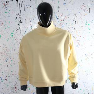 Sweat-shirt à col montant 100% coton avec broderie appliquée, col large, URBAN PRODUCTIONS - Product Image 2