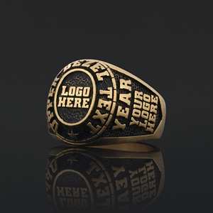 แหวนสั่งทำ BOJ รุ่น 010 สลักชื่อและโลโก้ตามสั่ง แหวนเงินแท้ 925 ชุบทอง ดีไซน์ทำมือ ราคาพิเศษ - Product Image 5