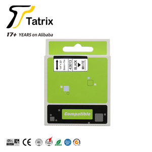 Cartucho de cinta de etiquetas Compatible Tatrix 6mm negro sobre blanco 43613 para <span class=keywords><strong>DYMO</strong></span> <span class=keywords><strong>LabelManager</strong></span> PNP/150/160/<span class=keywords><strong>210D</strong></span>/280/350/420P/450/450D/500 - Product Image 2