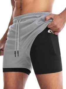 Shorts de sport athlétiques pour hommes, 7 et 5 pouces, séchage rapide, légers, pour la course et la gym, avec poches - Product Image 2