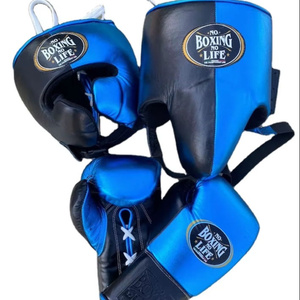 Precio al por mayor RTS, calidad premium, conjunto de boxeo personalizado No Boxing No Life, conjunto de entrenamiento y sparring de cuero vacuno AS-SP-904 - Product Image 1