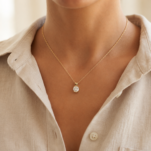 Collar con Colgante de Diamante Cultivado en Laboratorio con Certificado IGI de 1.50 CT, Oro Sólido de 14K, Joyería Fina Minimalista para Mujer, Regalo - Product Image 4