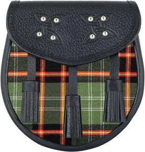 Bolso de Cuero Tradicional Escocés para Kilt, Modelo Sporran, con Tartán Personalizado y 3 Borlas, Premium 2026, Superventas - Product Image 1