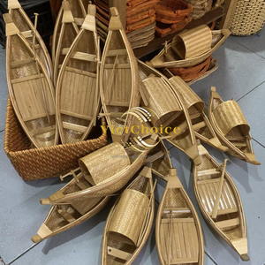 Natural <b>bamboo</b> boat-shaped <b>basket</b> for perfect for gift sets Handmade Craft from Vietchoice - Product Image 2