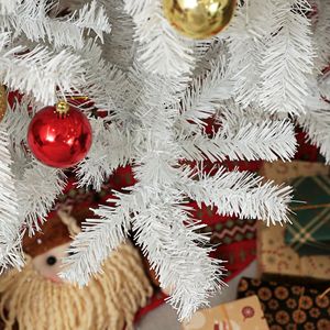 Albero di Natale Bianco Non Illuminato con Base in Acciaio ad Apertura Automatica per Decorazioni Natalizie Casa e Ufficio - Albero di Natale Artificiale - Product Image 2