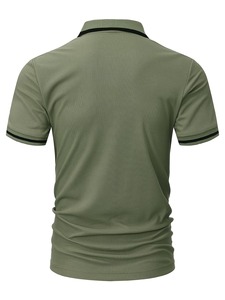 เสื้อโปโลผู้ชายแขนสั้นสไตล์ลำลองเรียบง่าย ผ้าฝ้าย 100% ไซส์ใหญ่ เสื้อยืดโปโลผู้ชาย สไตล์ลำลอง ปกติ - Product Image 2