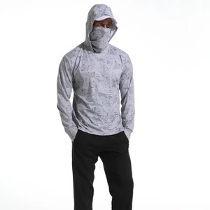 Sweat à capuche de pêche pour la pêche en bord de mer UPF50, imperméable, coupe-vent, respirant, en Spandex/Coton, grande taille, imprimé, séchage rapide, tenue de pêche - Product Image 1