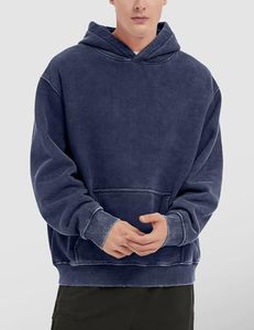Felpa con Cappuccio da Uomo, <span class=keywords><strong>Stile</strong></span> Vintage Retrò, <span class=keywords><strong>Abbigliamento</strong></span> Streetwear, Vestibilità Ampia e Distressed - Product Image 3