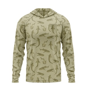 Custom Wholesale OEM Manufacturer Supplier Sublimated Polyester Fishing <b>Hoodies</b> <b>UV</b> <b>Protection</b> Fabric Bulk Manufacturing - Product Image 4