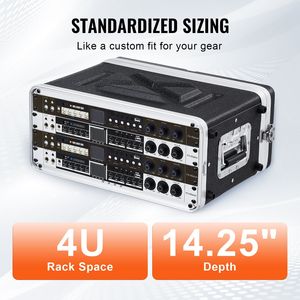 Armadio Rack 4U per Server, Robusto con Chiusure a Farfalla, Profondità Standard 14, Costruzione in ABS, Facile Stoccaggio, Contenitori e Gabbie - Product Image 3