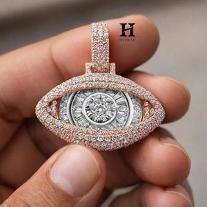 Colgante de Ojo Turco en Oro Rosa Hecho a Mano con Diamantes Cultivados en Laboratorio, Joyería Fina Personalizada para Venta al Por Mayor - Product Image 2